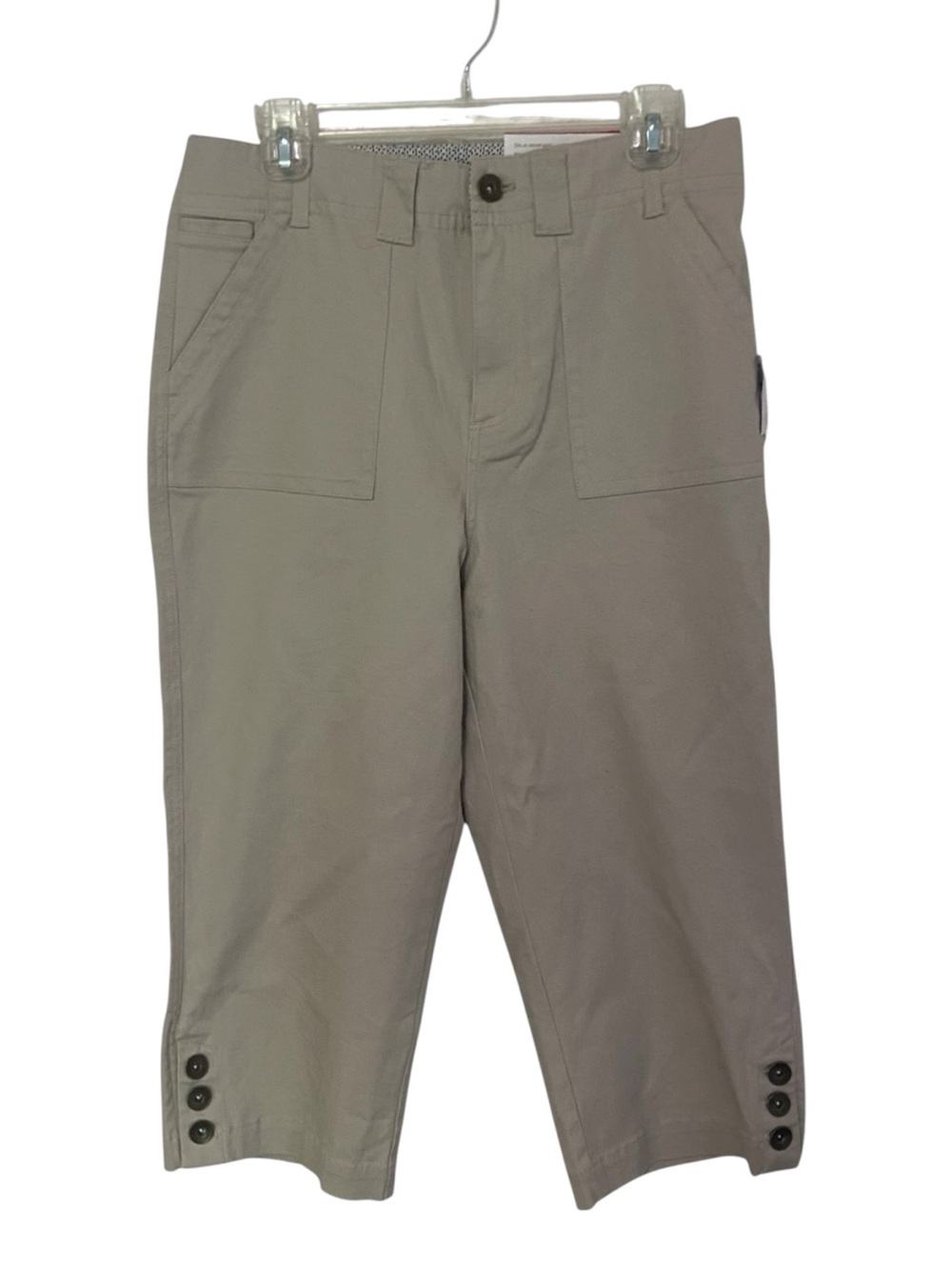 Christopher & Banks Khaki Capris‎ with Button Cuff